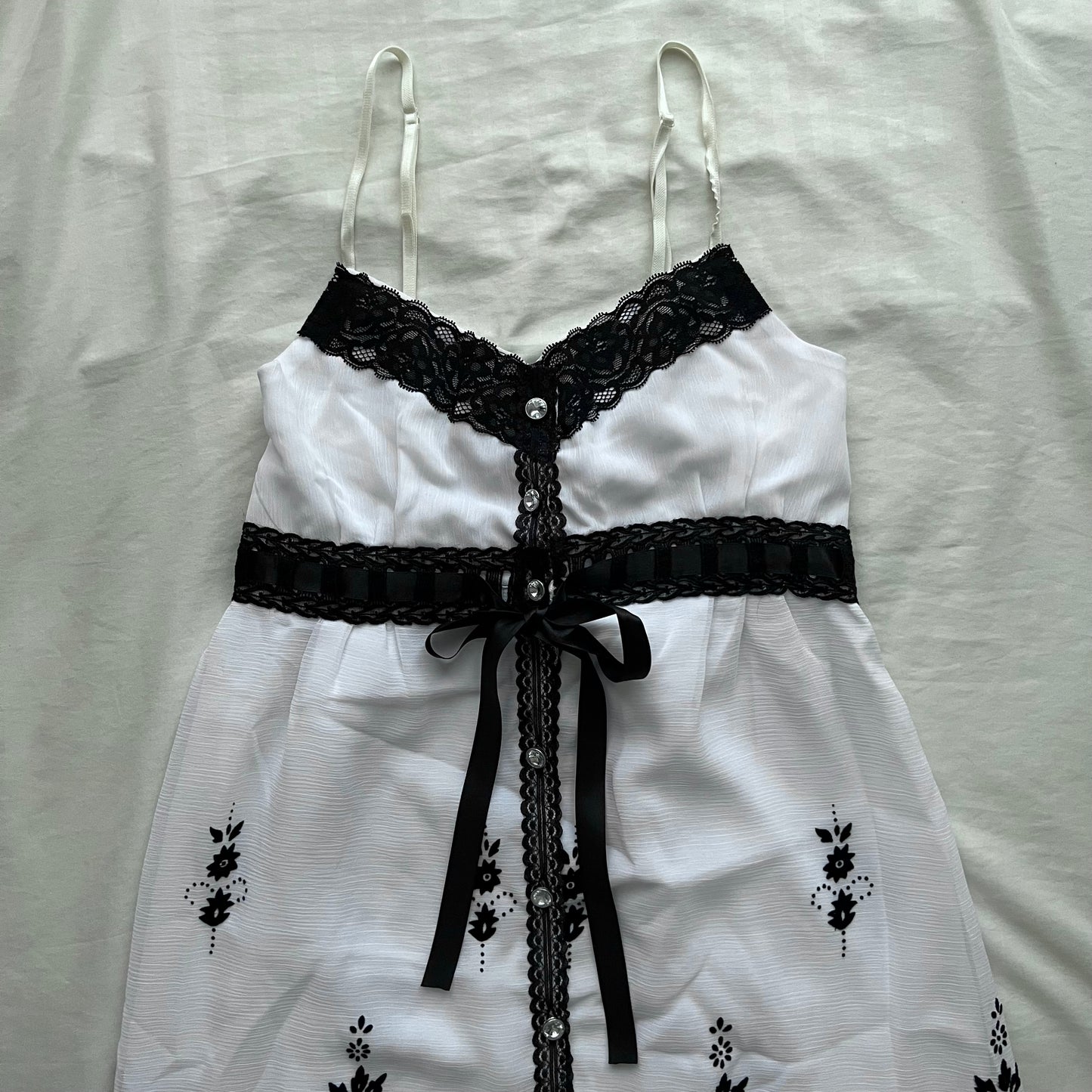 Dark coquette ribbon dress
