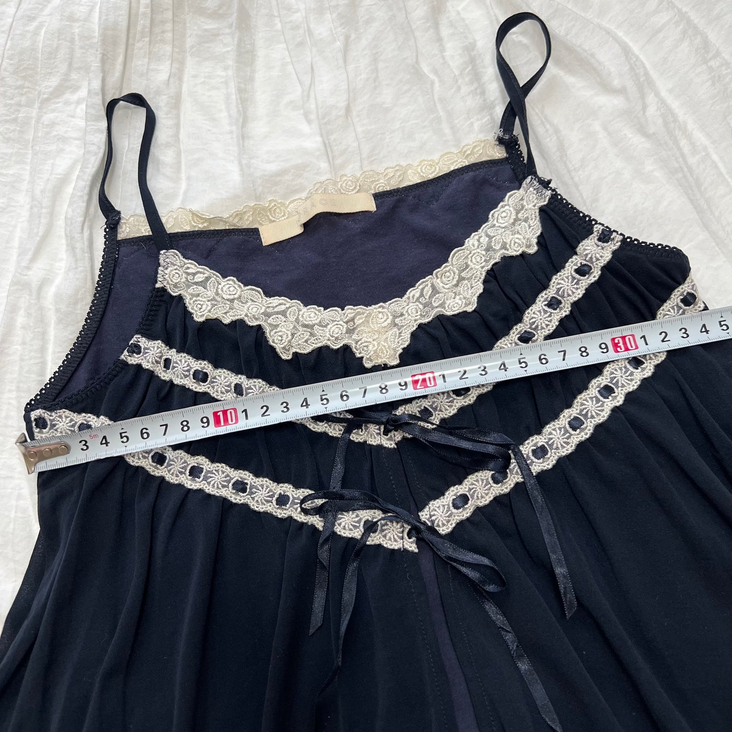 Navy ribbon cami