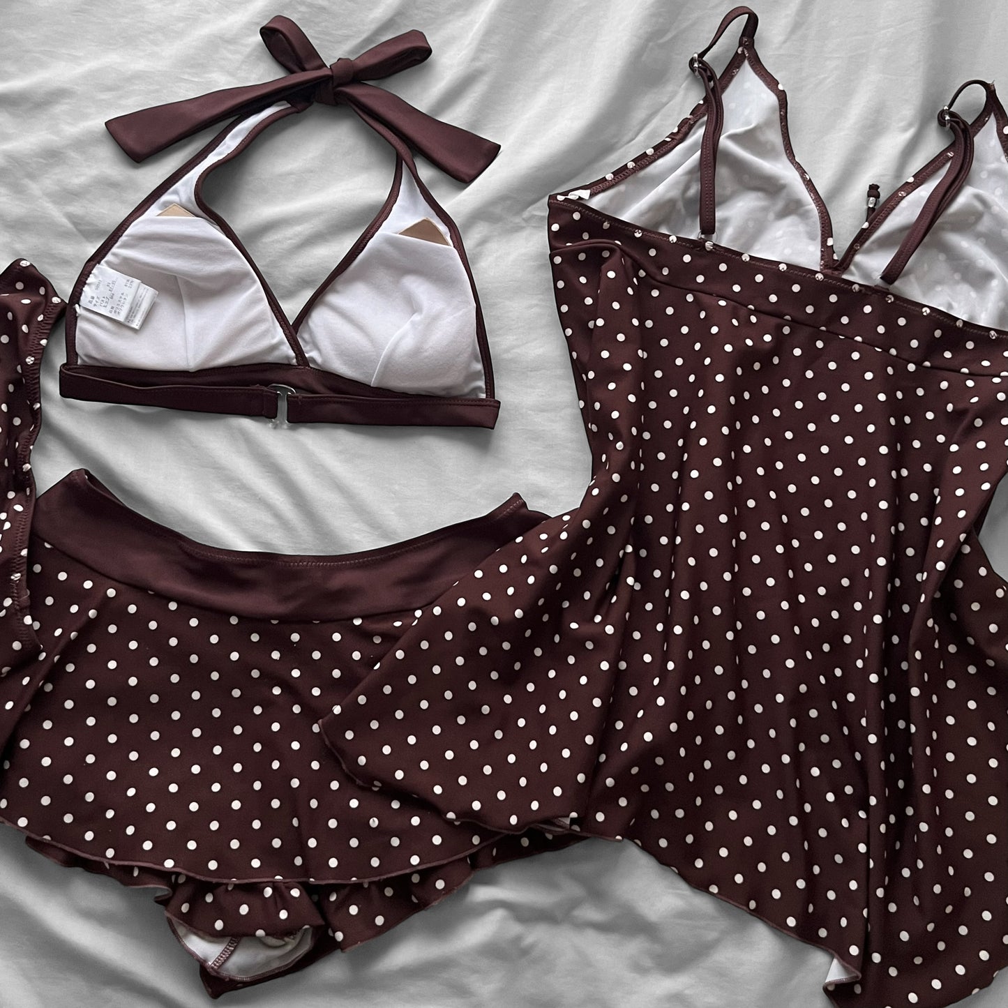 M size•Brown 4-piece bikini Set