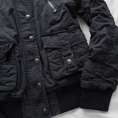 Black Hooded Utility Jacket