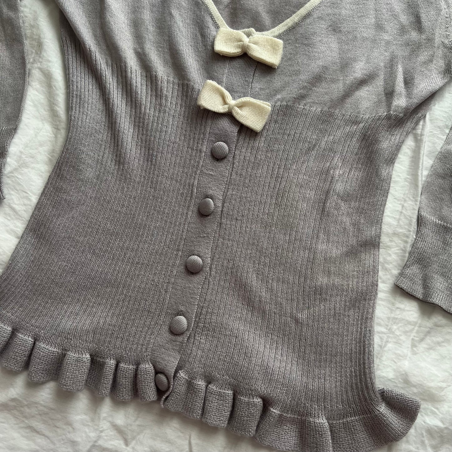 Lilac frilly cardigan