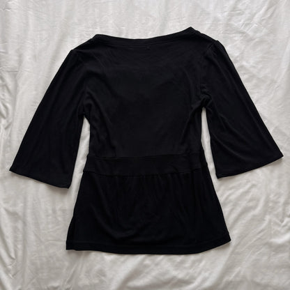 Black Top with Lace & ruffles