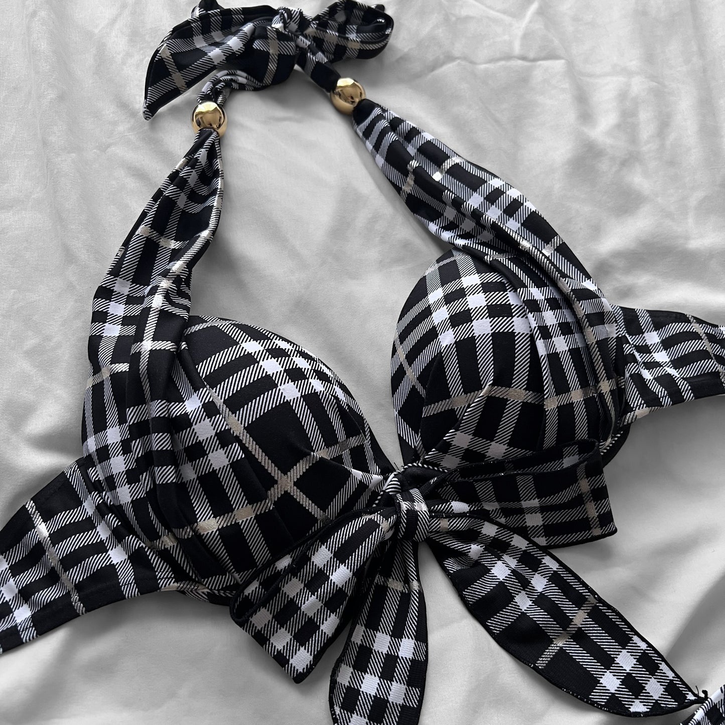 M size•Check bikini Set
