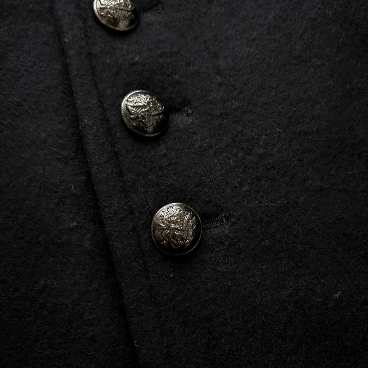 Black Napoleon Peacoat Coat