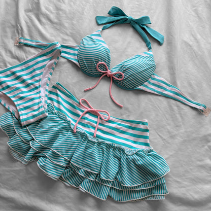 M size•Girly stripes bikini Set