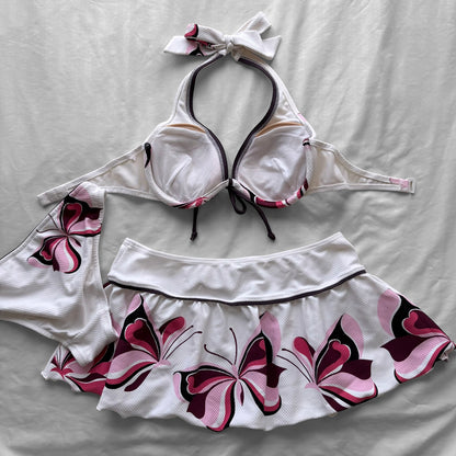 M size•Butterfly Rhinestone Y2K bikini Set