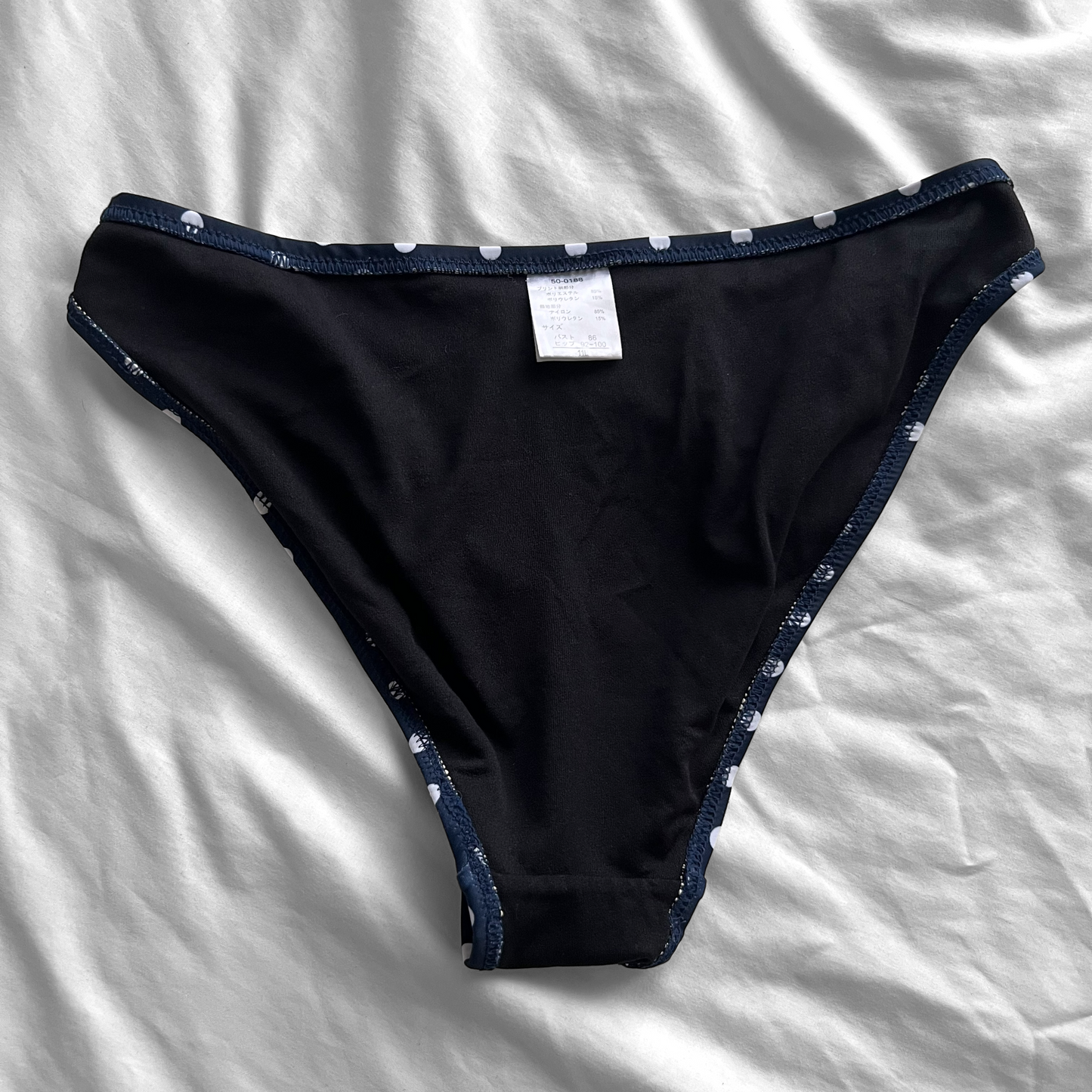 L size•Navy dots & stripes bikini Set
