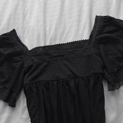 Black Romantic Tunic