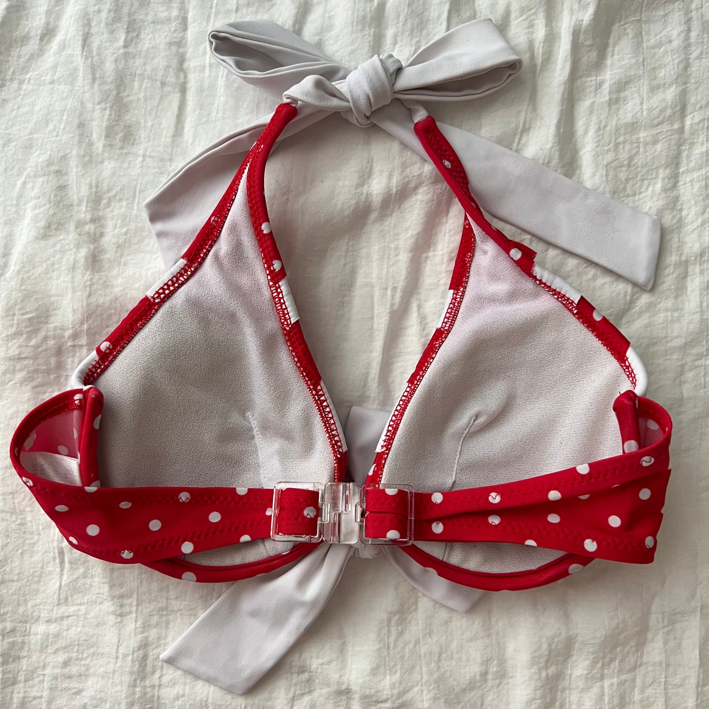 Layered red bikini set