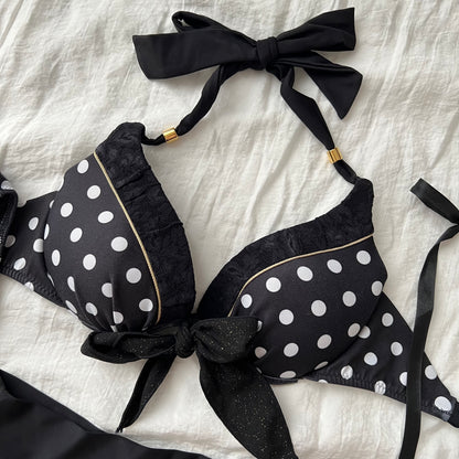 Black glittery bikini set