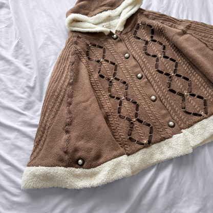 ‘Axes Femme’ Sherpa Poncho
