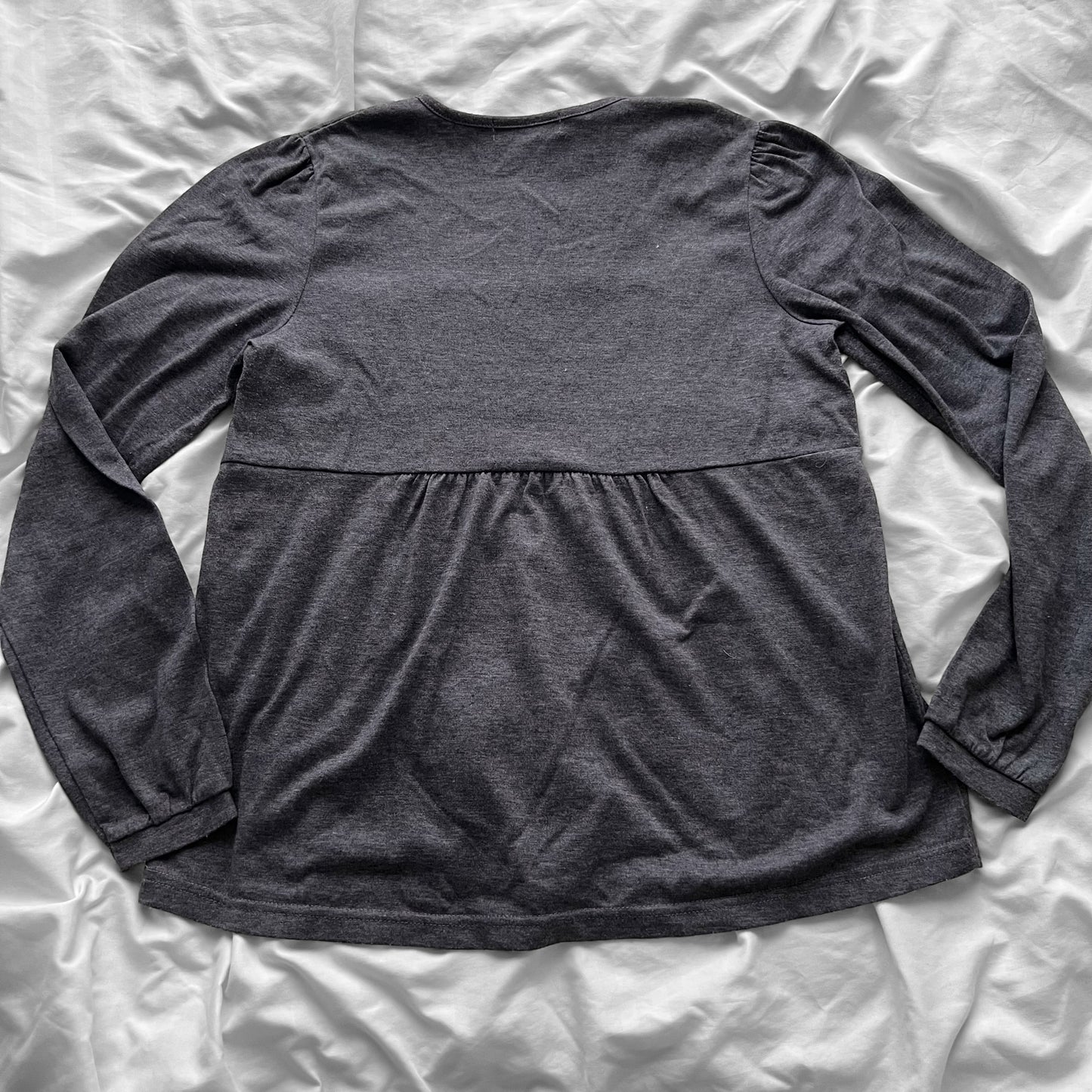 Grey Coquette Top