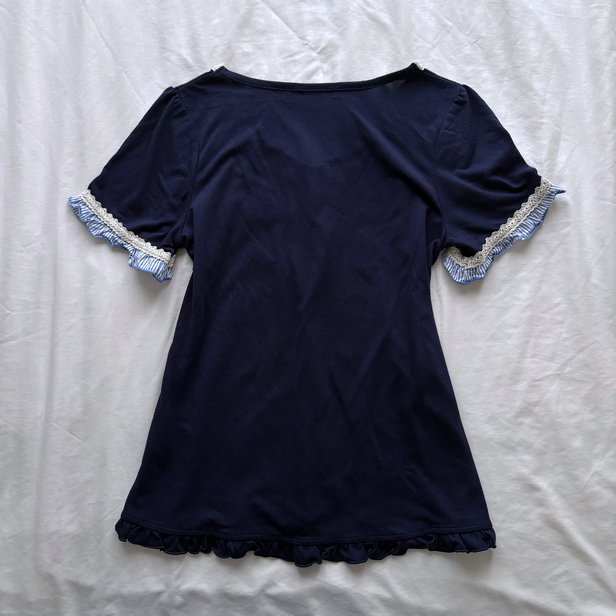 ‘Axes Femme’ Corset Navy Blue Top