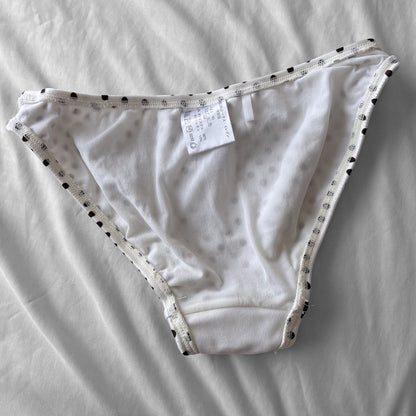 M size•White& Brown polka dot bikini Set