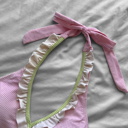 XL size•Adorable Pink & Green bikini Set