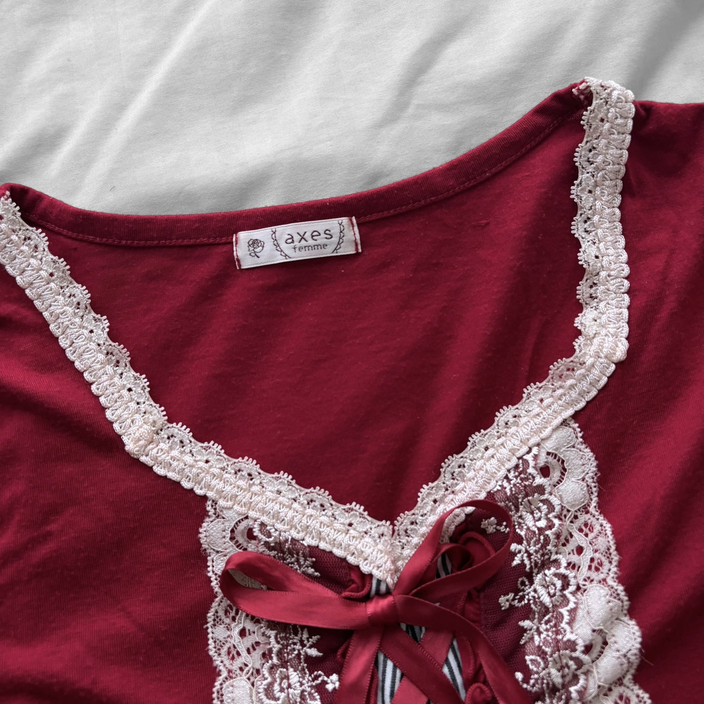 ‘Axes Femme’ Corset Cherry Red Top