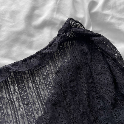 Lace ribbon cardigan