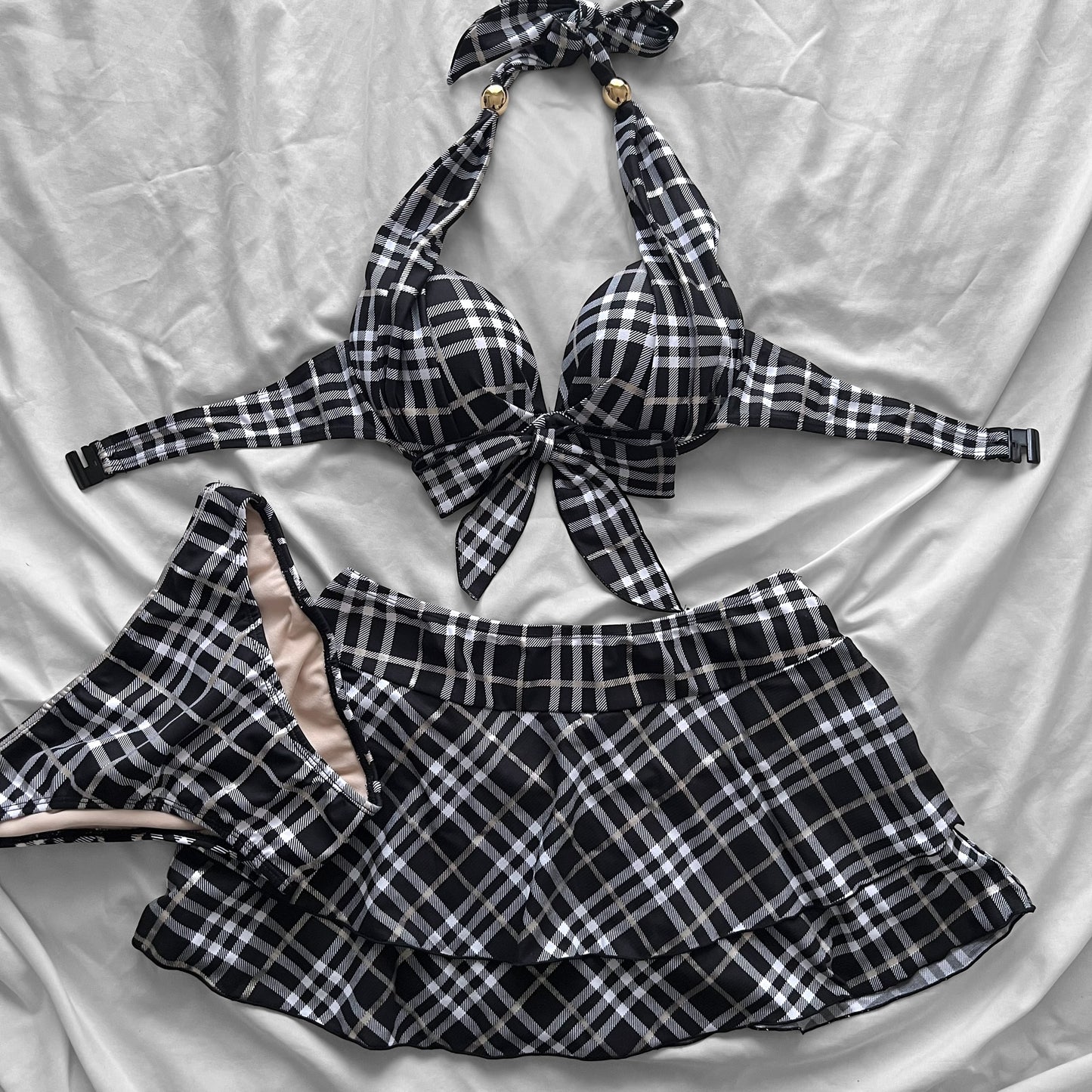 M size•Check bikini Set