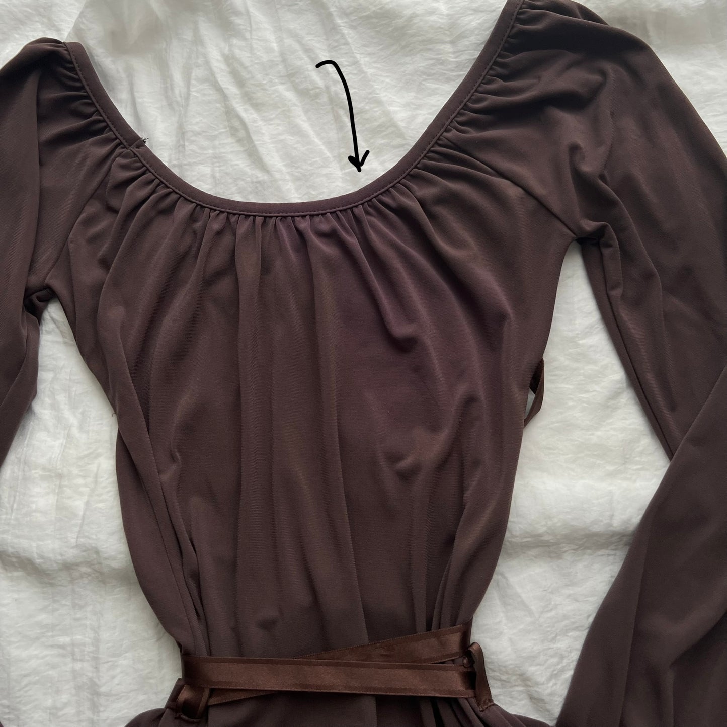 Ribbon brown top