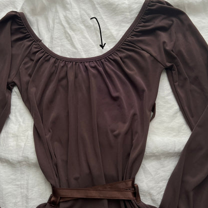 Ribbon brown top