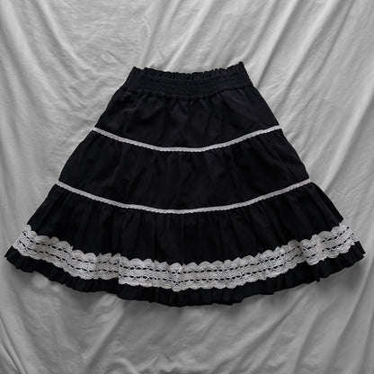 Black & White Lace Skirt