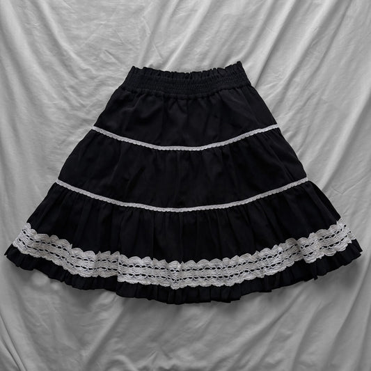 Black & White Lace Skirt
