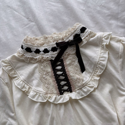 ‘Axes Femme’ Creamy Sweet Bow Top