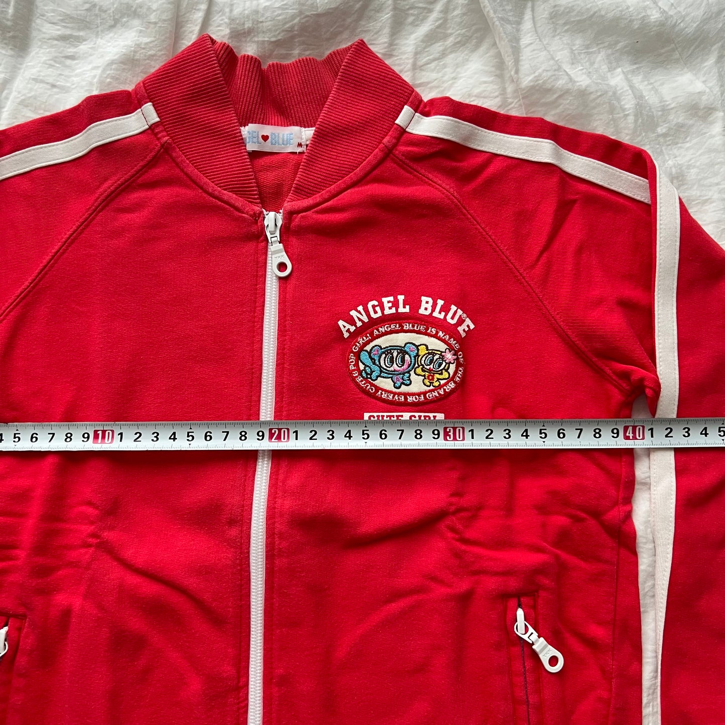 Angel Blue Red Zip Up