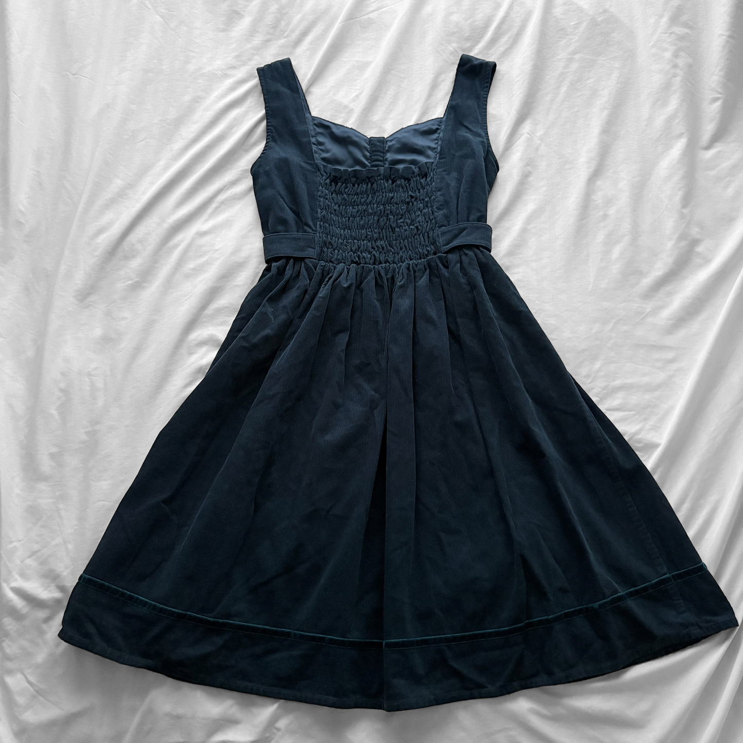 ‘Axes Femme’ Dark Turquoise Corduroy Dress