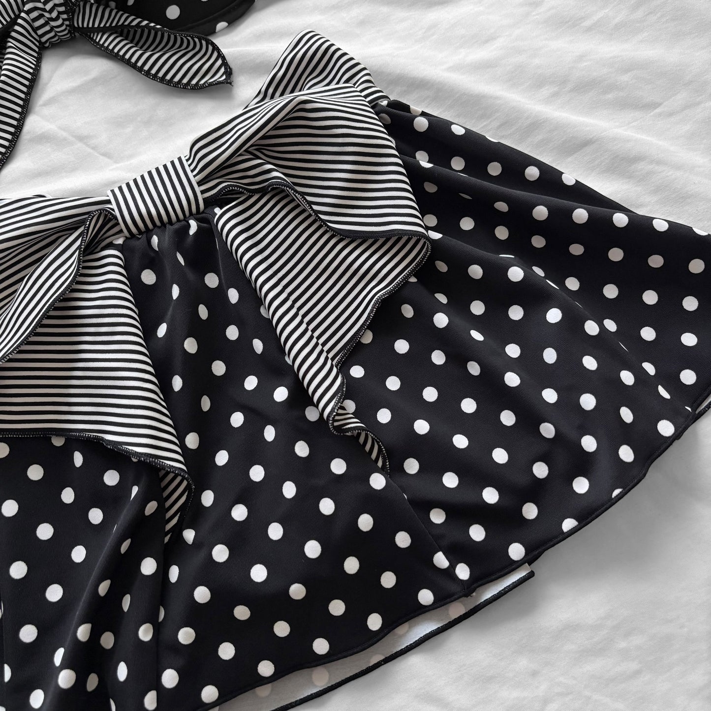 M size•Black dots & stripes bikini Set