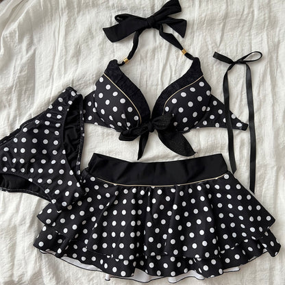Black glittery bikini set