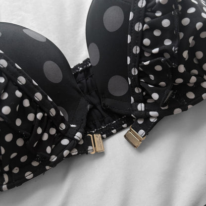 M size•Black layered dots bikini Set