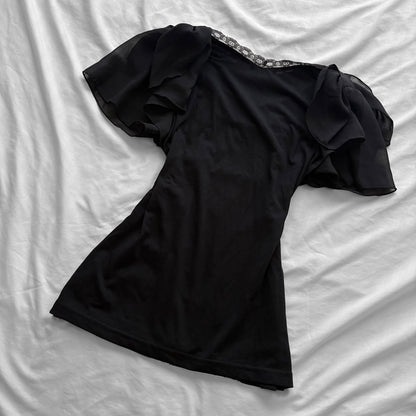 ‘Axes Femme’ Butterfly lace Top