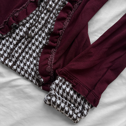 ‘Axes Femme’ Burgundy Layers Top
