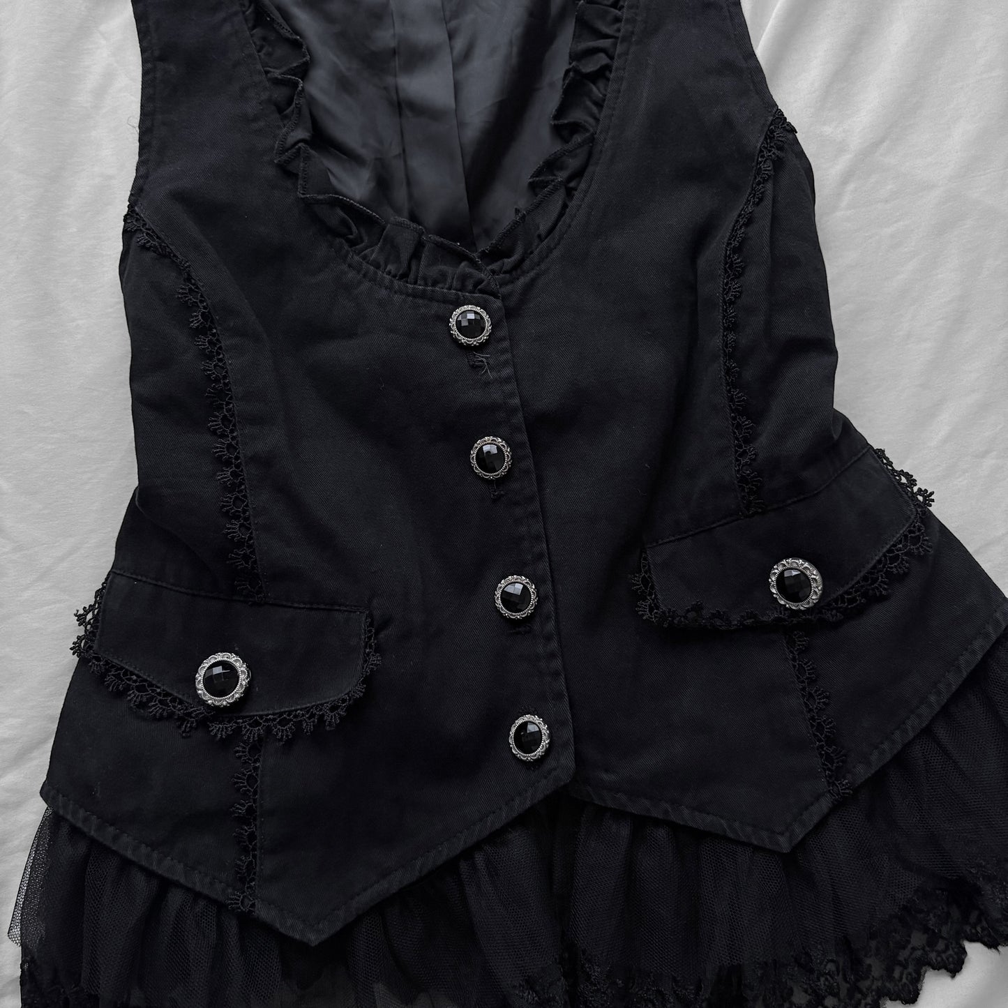 ‘Axes Femme’ Black Vest Top