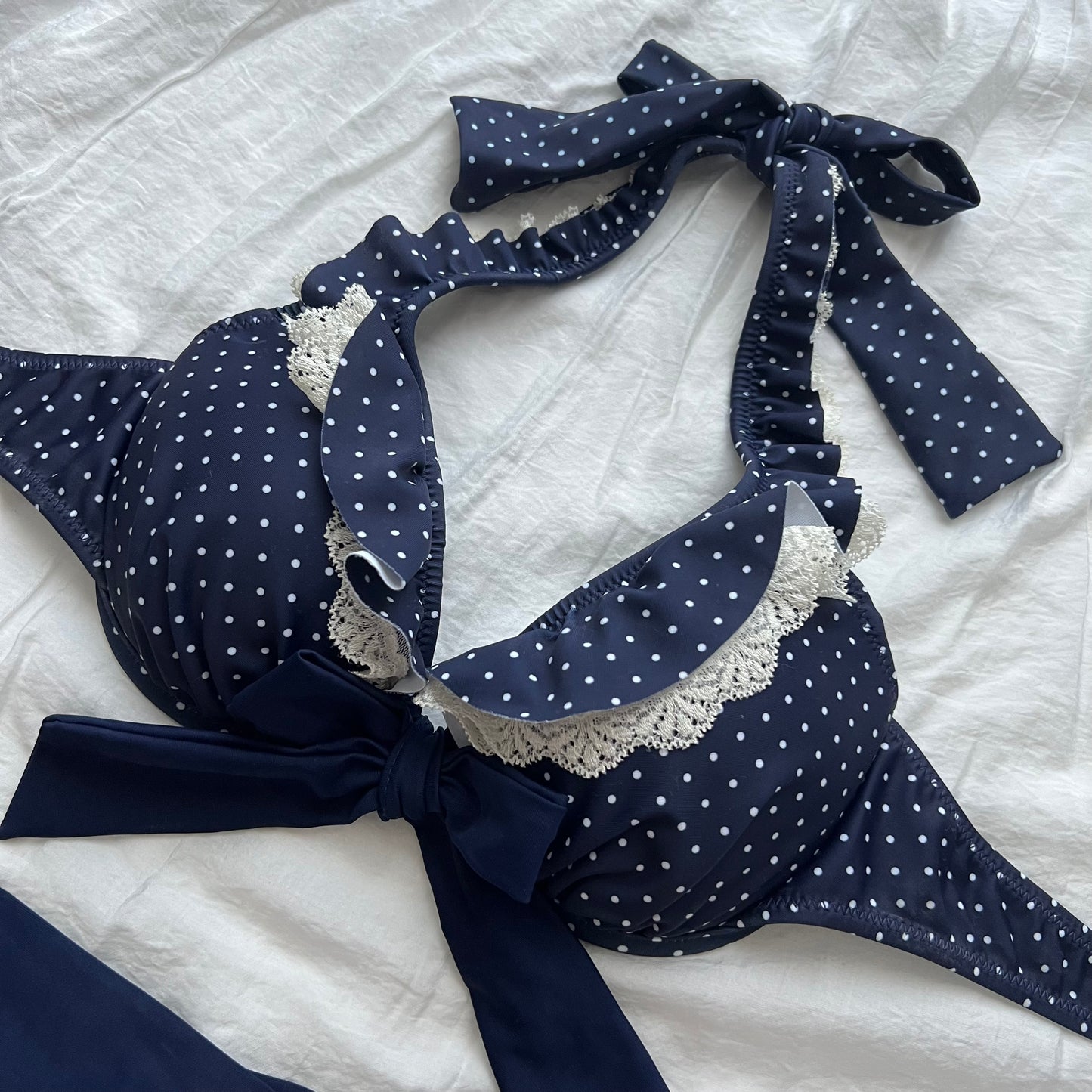 Navy lace bikini set