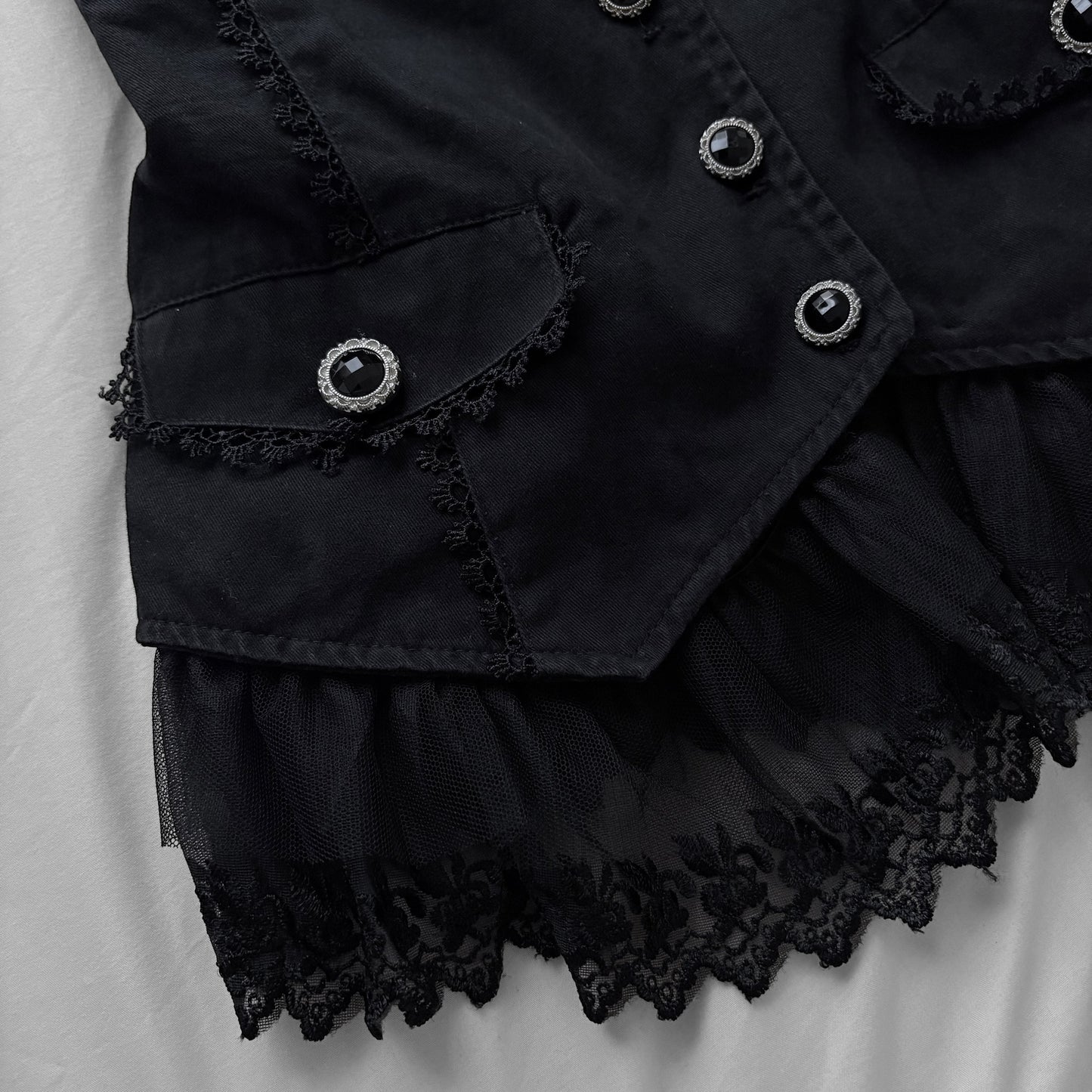 ‘Axes Femme’ Black Vest Top
