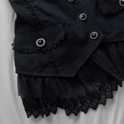‘Axes Femme’ Black Vest Top