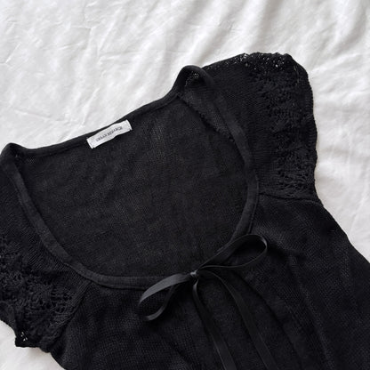 Dark Coquette camisole & cardigan Set