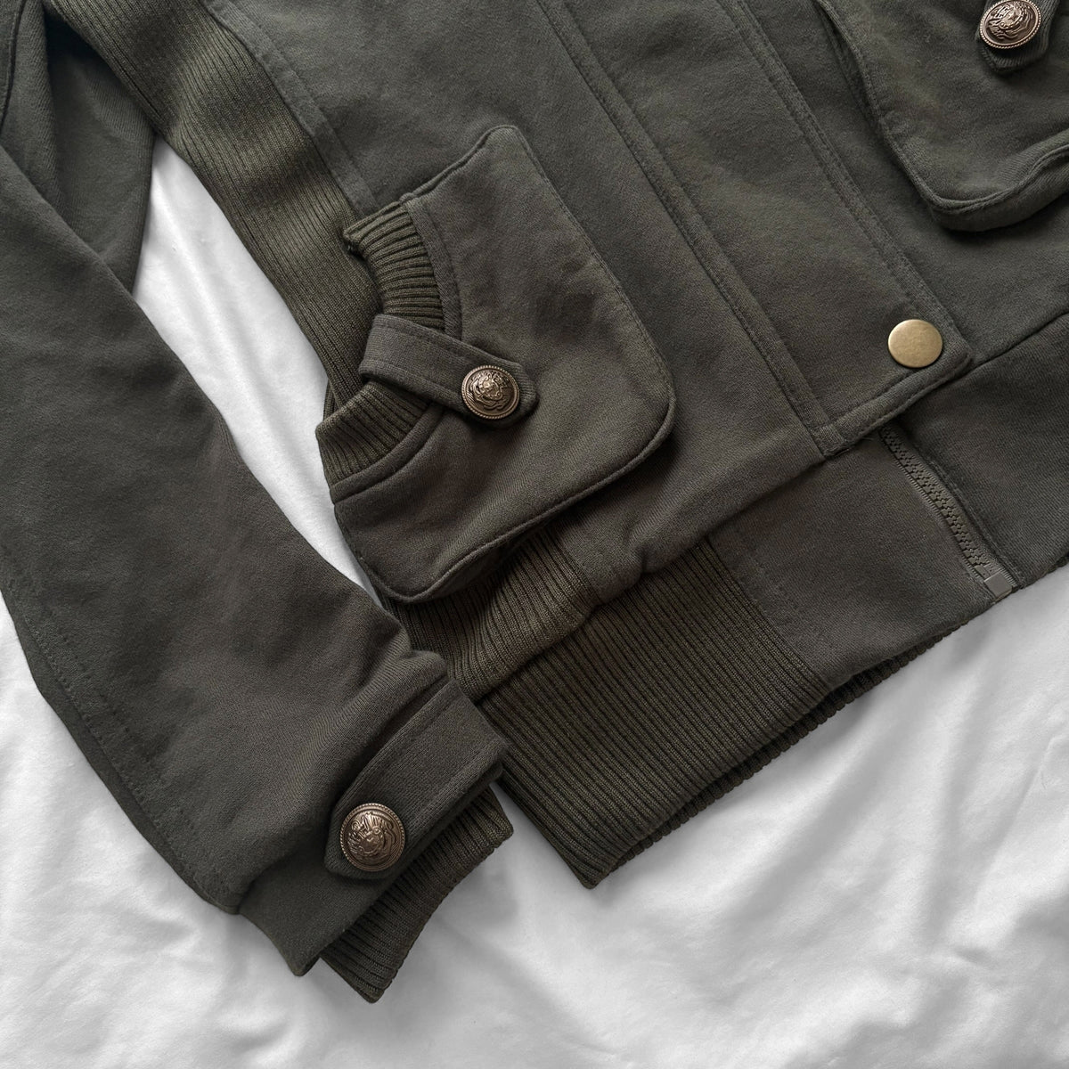 Muted Utility Zip Up Jacket