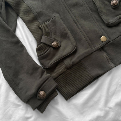 Muted Utility Zip Up Jacket