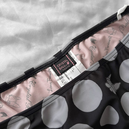 Black & grey dots bikini Set