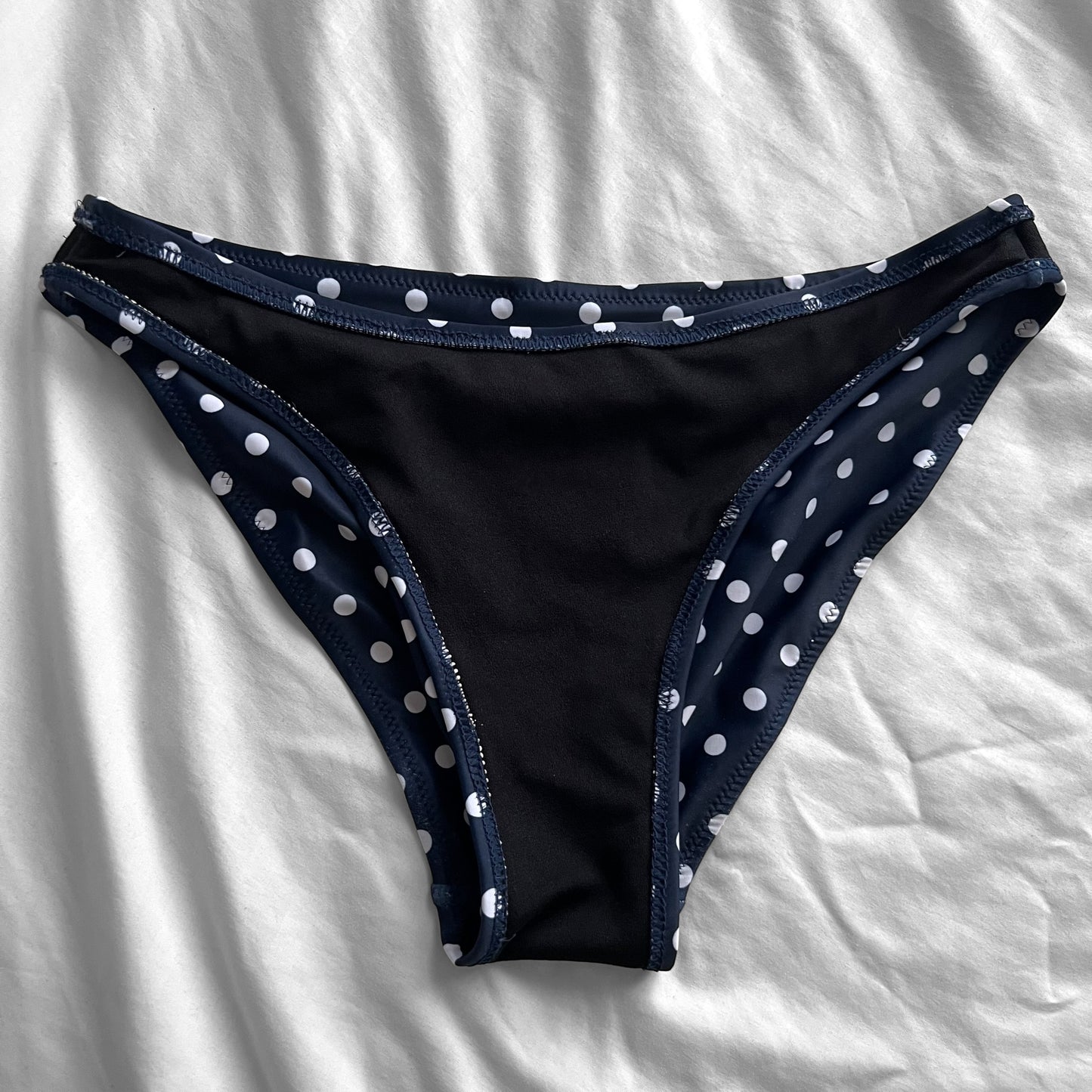 L size•Navy dots & stripes bikini Set