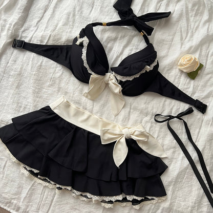 Black lace bikini set