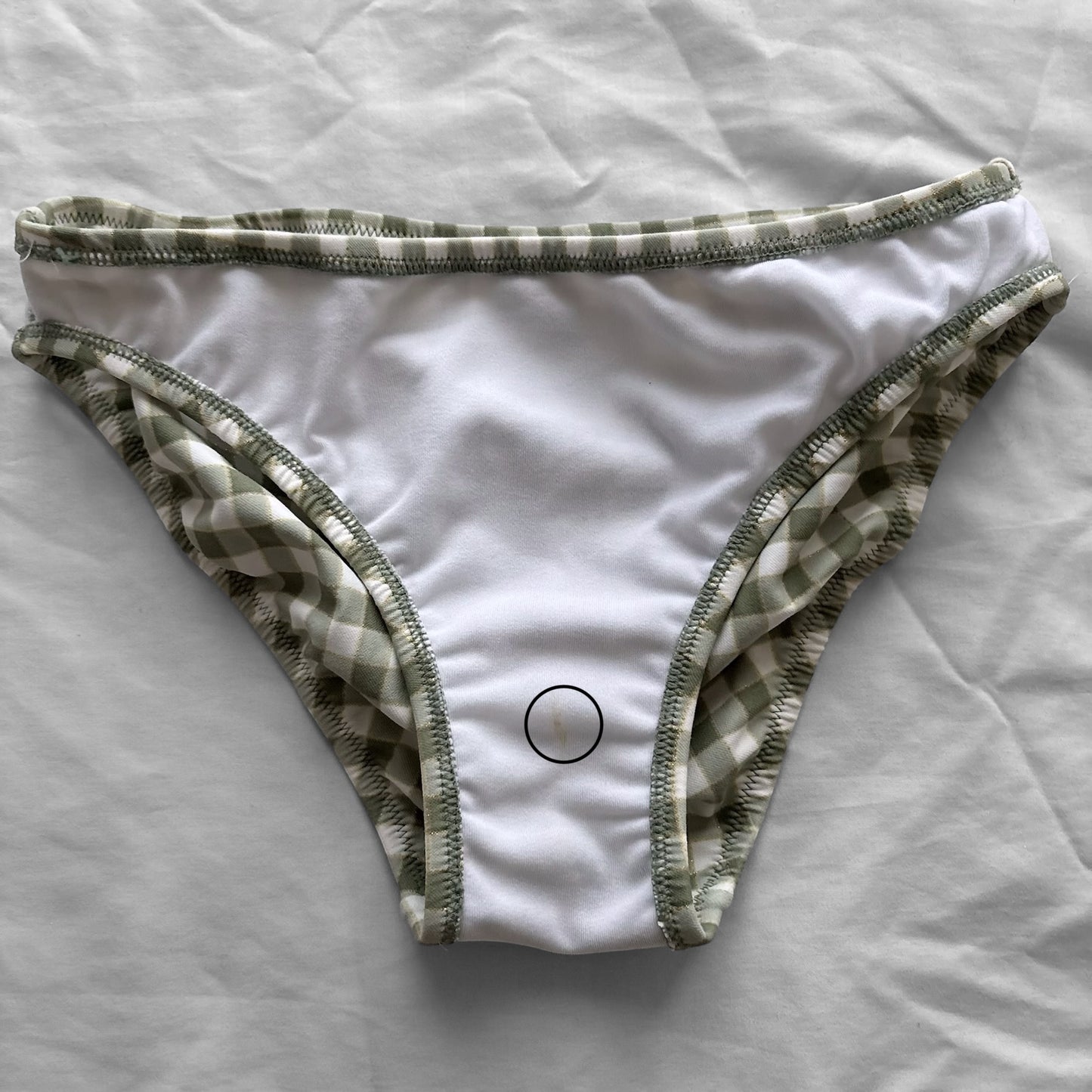 M size•green plaid bikini Set