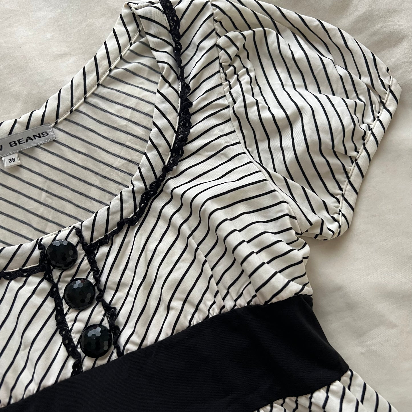 Striped ribbon tunic