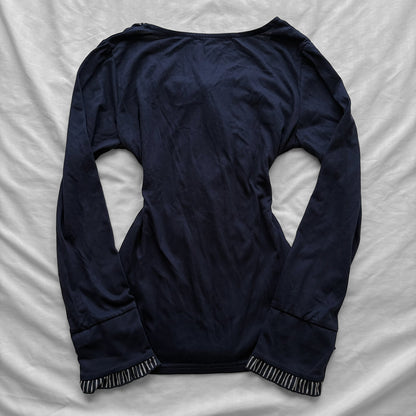 ‘Axes Femme’ Corset Navy Top