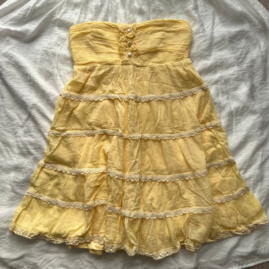 INGNI yellow top/skirt