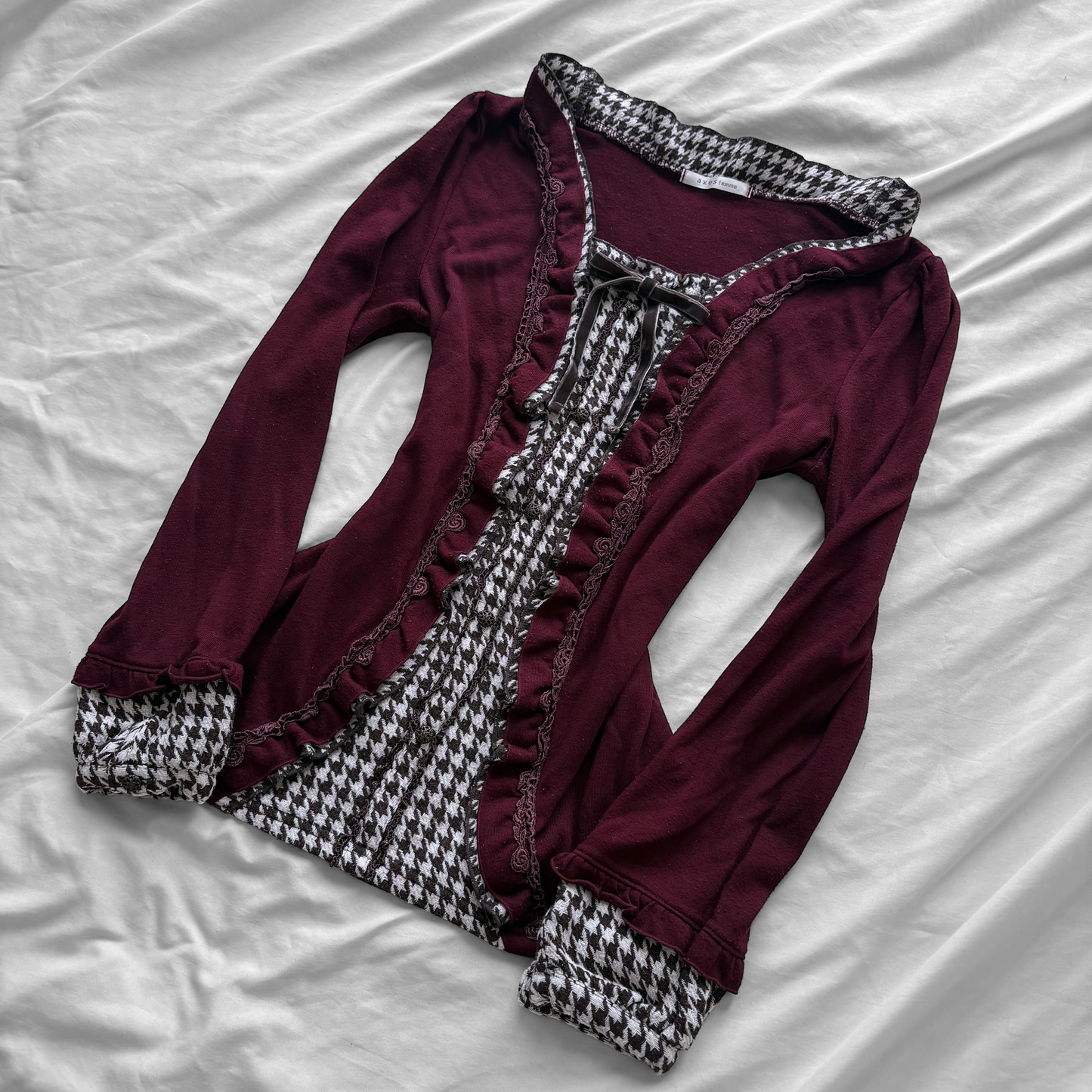 ‘Axes Femme’ Burgundy Layers Top
