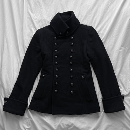 Black Napoleon Peacoat Coat